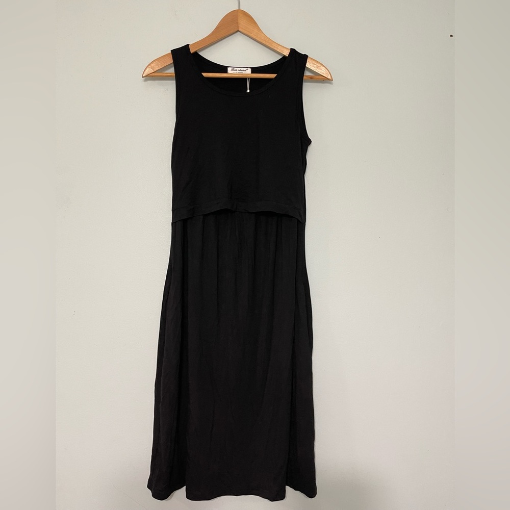 Black midi dress